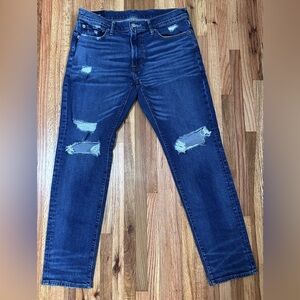 Abercrombie & Fitch Blue Skinny Jeans Distressed Style